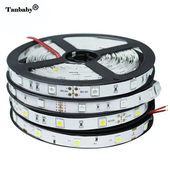 

DC12V Led Strip Light Flexible Ribbon 5M 150Leds 5050 SMD Lamp Non-waterproof White RGB String LED Light Tape Bar Home KTV Decor