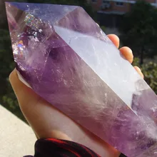 Xd j00532 Радуга Природный "Пирамида" ясно Аметист Кварцевый Dt Wand Точка Исцеление