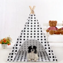 Холст в горошек вигвам для домашних животных без коврика 2" база 30" высокий