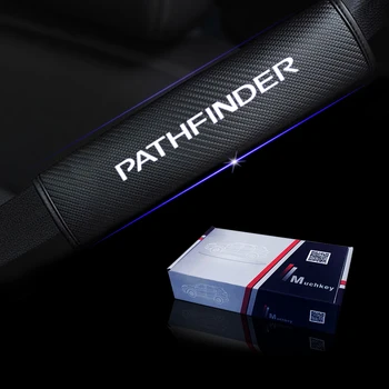 

For Nissan PATHFINDER Auto Reflective Safety belt Shoulder protection car-styling pad on the seat belt cover seatbelts