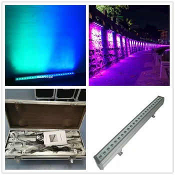 

4pcs+Flycase outdoor led rgb wash lyre dj bar 24x3w 3in1 outdoor led wall wash light dmx led rgb