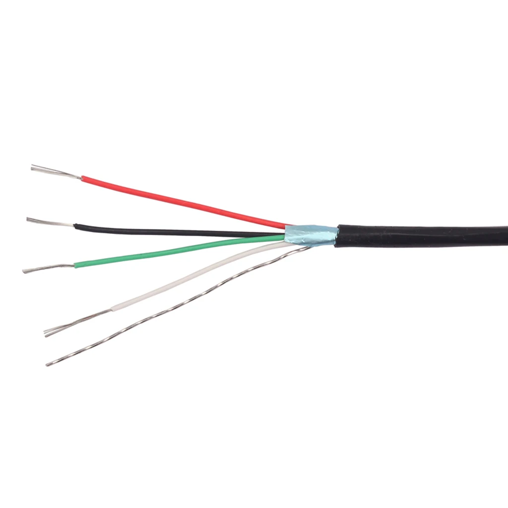 Shielded 4 Conductor Guitar Circuit Hookup Wire Pickup Cable 24 AWG Black Tinned Copper Conductors