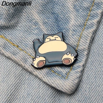 

20 pcs/lot DMLSKY Pocket Monster Brooches Cool Enamel Brooch For Women Men Tie Pins Personality Clothes Badge Jewelry M2895
