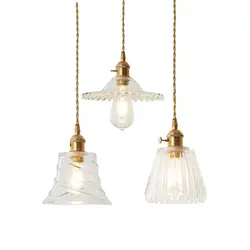 LukLoy стеклянный современный подвесной светильник кухонный светильник столовая винтажная Подвесная лампа прикроватная Hanglamp винтажный