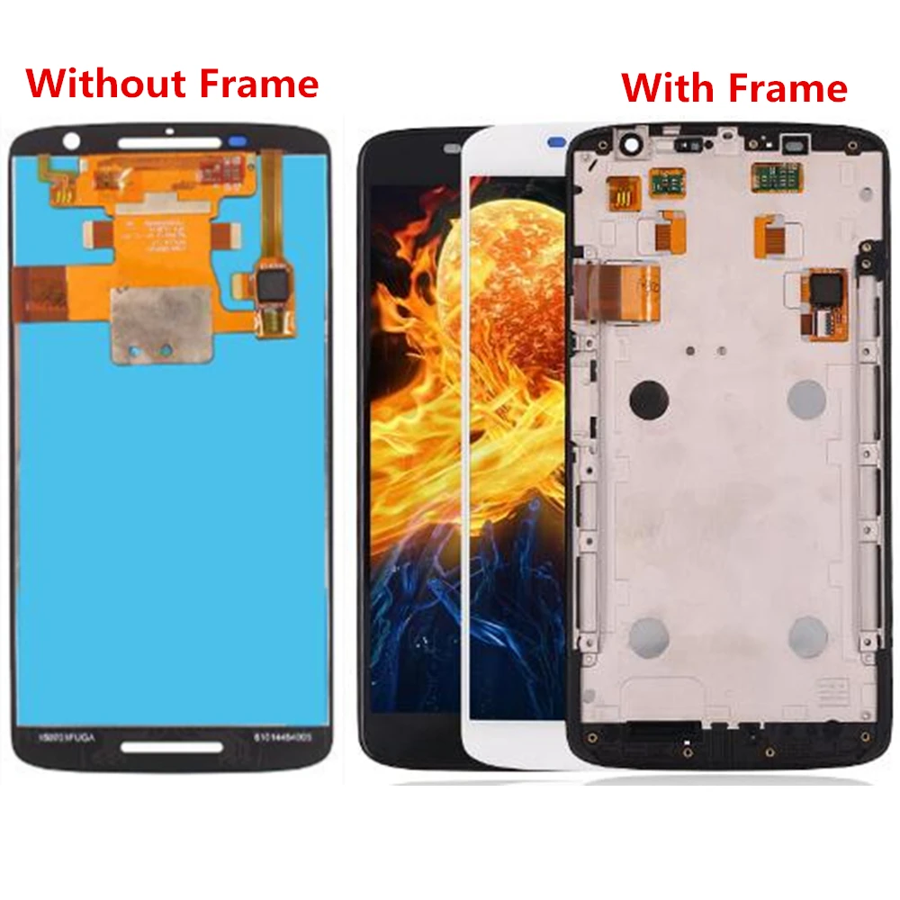 

For Motorola Moto X Play XT1561 XT1562 XT1563 LCD Screen and Digitizer Assembly With Front Frame Replacement!!(Black/White)
