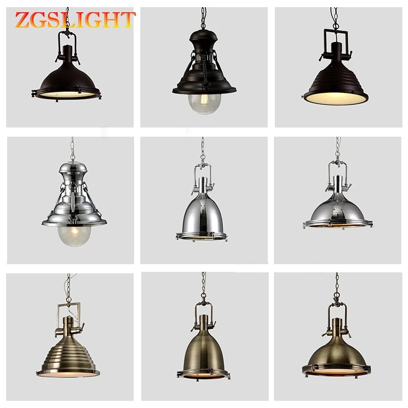 Vintage loft American chain pendant light country restaurant heavy metals industry lamp the wind restoring ancient ways