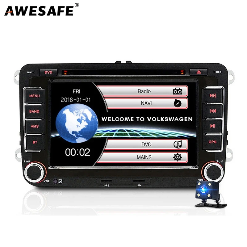 AWESAFE 7 'ƈ Din автомобильный DVD радио плеер GPS навигация для