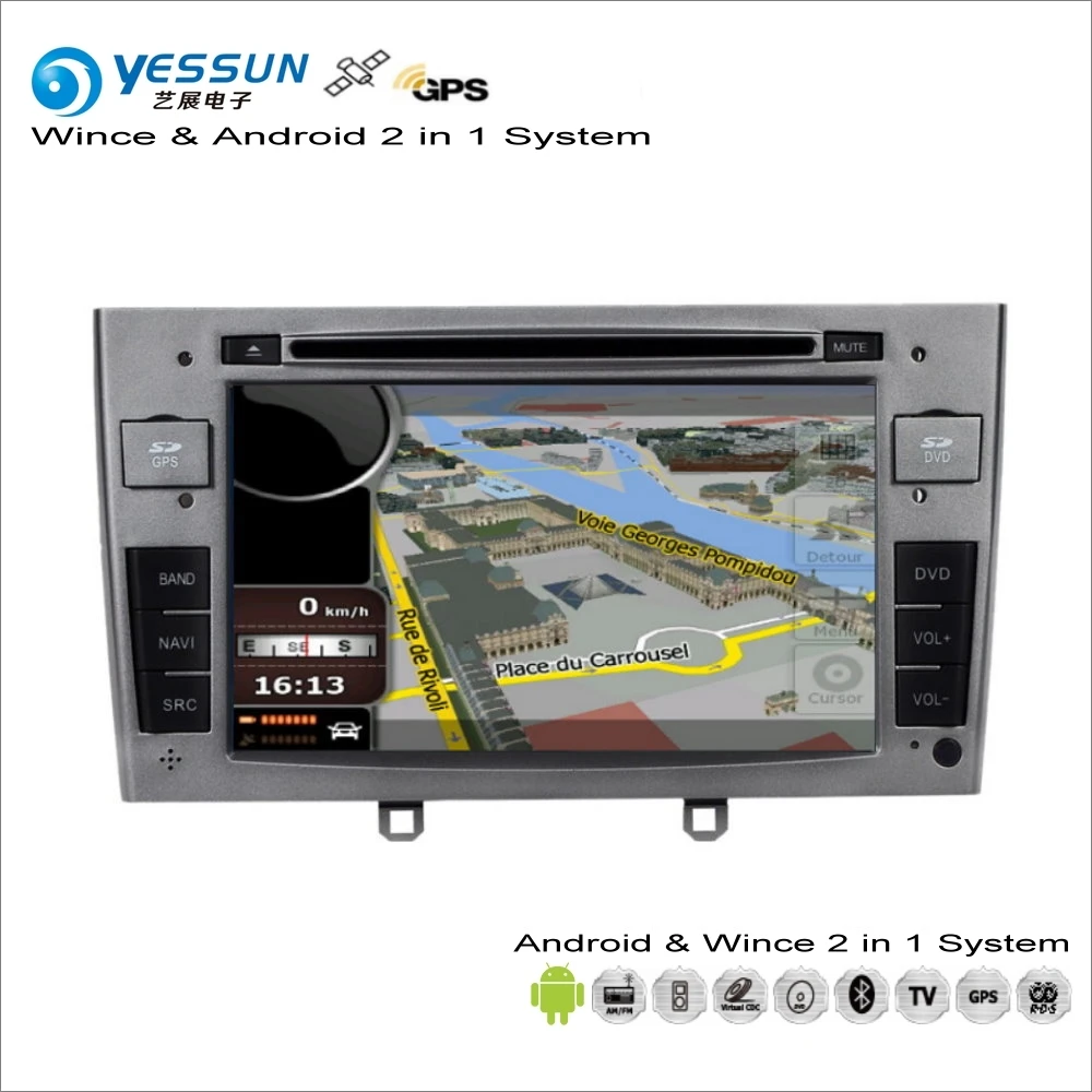 YESSUN для peugeot RCZ/308/408 2009~ Автомобиль Android Мультимедиа Радио CD DVD плеер gps Map Навигация Аудио Видео Стерео