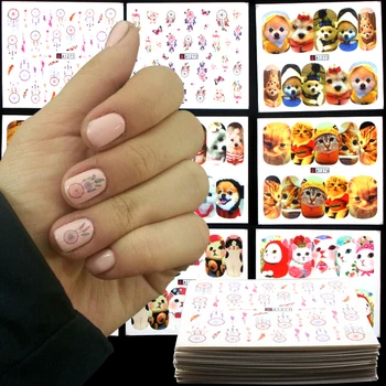 

41 Designs Dream Cather Cat Butterfl Nail Art Beauty Water Transfer Decals Nail Sticker Tattoos Gel Polish DIY Charm Nail Foils