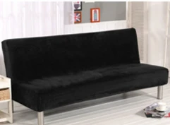 Бархатный диван-кровать, все включено, растягивающийся диван, утолщенный плюшевый чехол, без подлокотника, складной диван-чехол, набор кожаных защитных чехлов - Цвет: 5