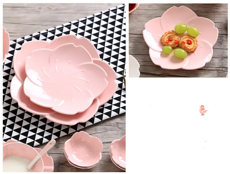 NIMITIME керамические розовые тарелки соус Чили блюдо салатник столовая посуда