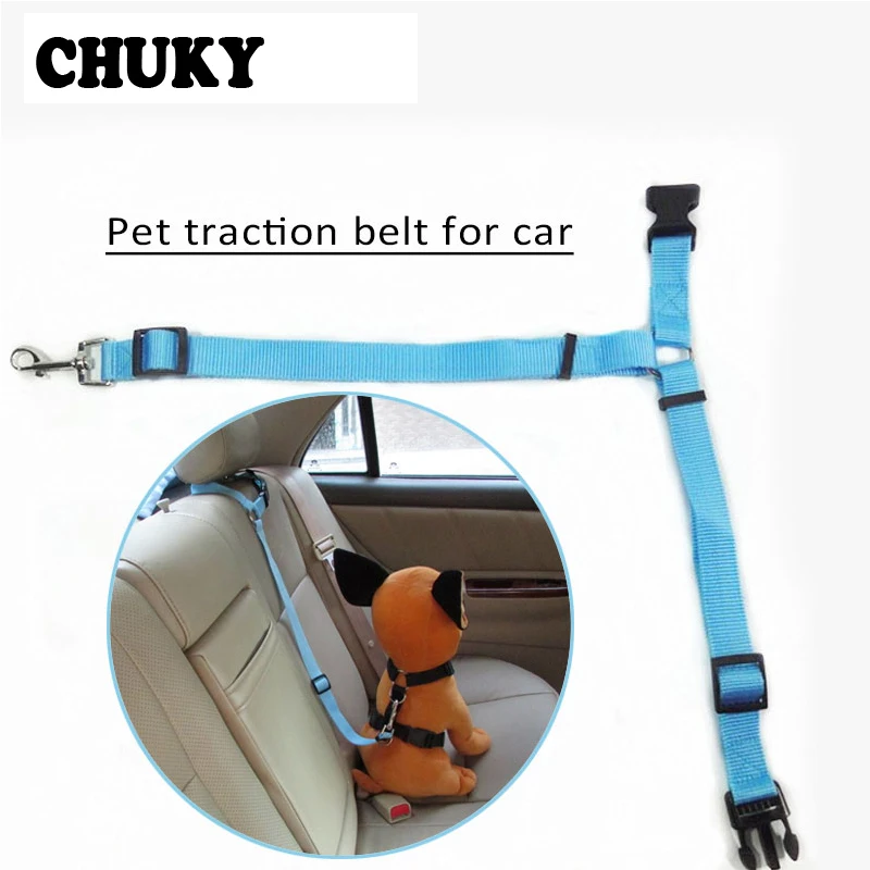 

CHUKY Car Adjustable Pet Rear Seat Belts Cat Dog Safety Traction String For BMW E36 F30 F10 E30 M X5 Ssangyong Volvo XC90 V70