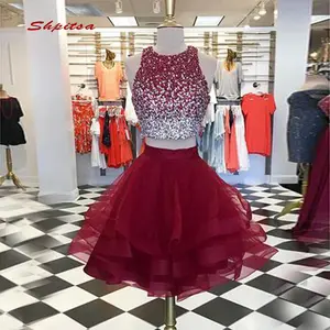 burgundy homecoming dresses short