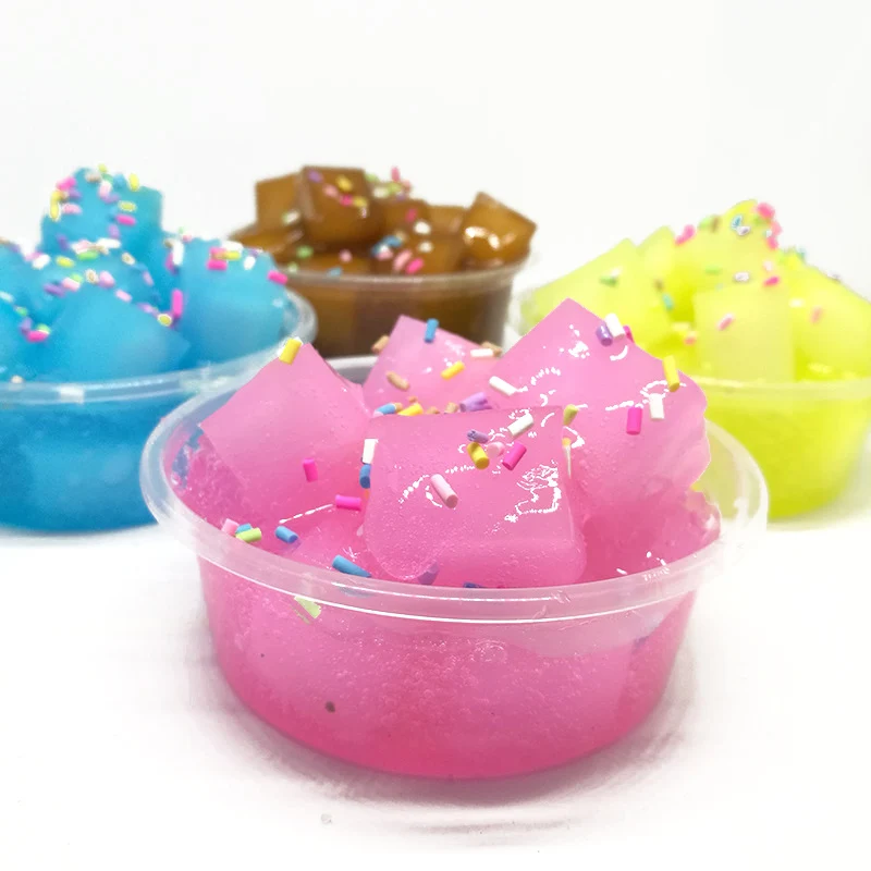 

TOFOCO Crystal Slime Ice Cream Slime Putty Antistress Slime Diy Draw Transparent Slime Clear For Toy Kid lizun