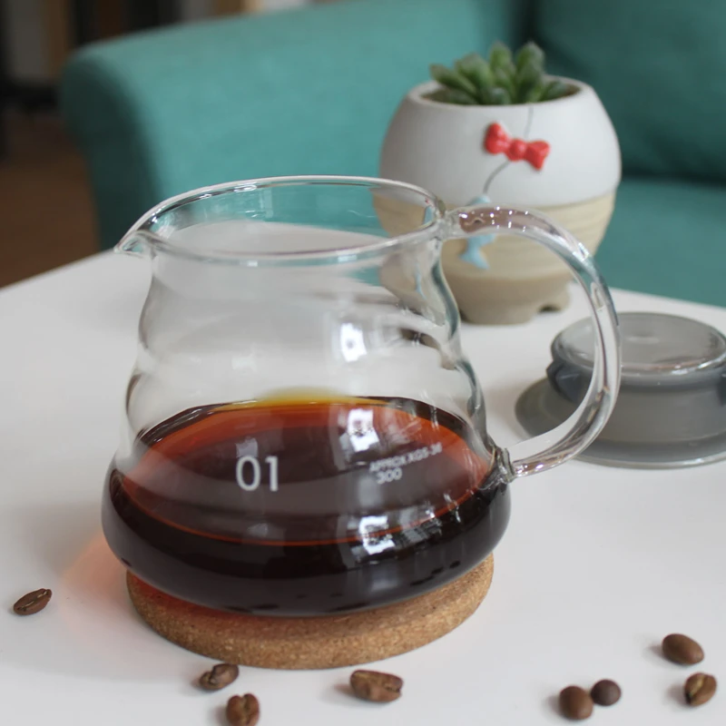 360 мл стеклянный ручной капельный кофейный поднос, стеклянная кофеварка, Кофе чайник для Кофеварка