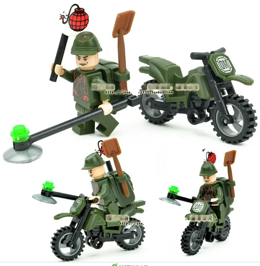 

1pcs Educational Building Blocks military sets Model Toys For kids Car Minesweeper Assembled Bricks