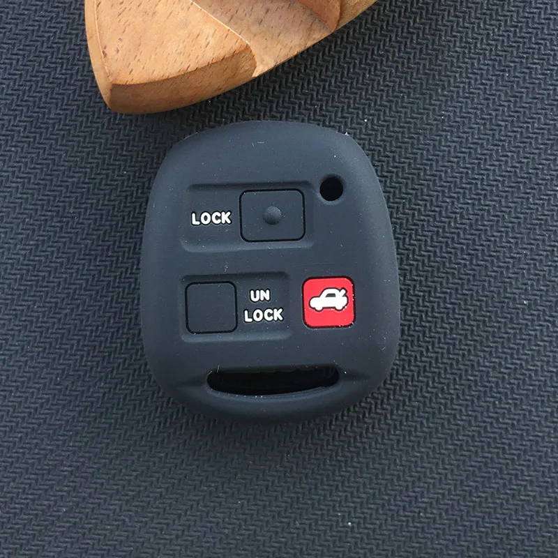 Силиконовый чехол для ключа автомобиля для Тойота авенсис Камри Королла для Lexus 3 кнопки дистанционного ключа куртка Брелок чехол для автомобиля стиль без логотипа