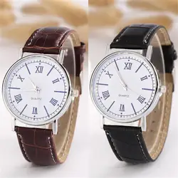 Часы мужские роскошные кожаные бренд известный Montre Homme De Luxe Высокое качество часы Личность Простой Аналоговые Кварцевые Наручные