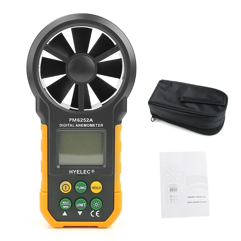 

HYELEC MS6252A Digital Air Speed Anemometer / Air Volume / Air Flow Test Meter