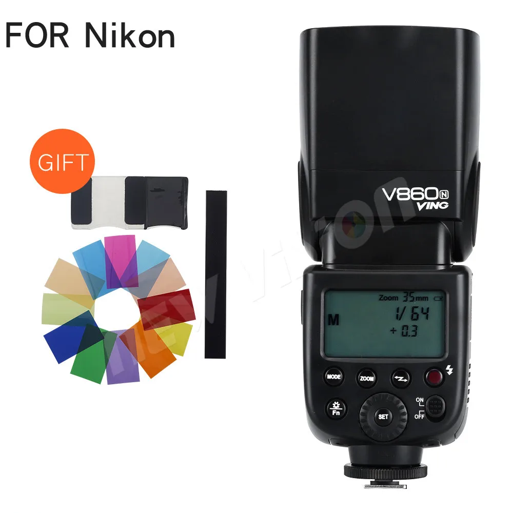 

Free DHL Godox VING V860N Li-ion High Speed TTL Flash Speedlite Recycling Speedlite Flash For Nikon