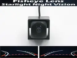 Траектория треков 1080 P рыбий глаз Автомобильная камера заднего вида для Ssangyong Новый Actyon/Korando 2014 Водонепроницаемая камера