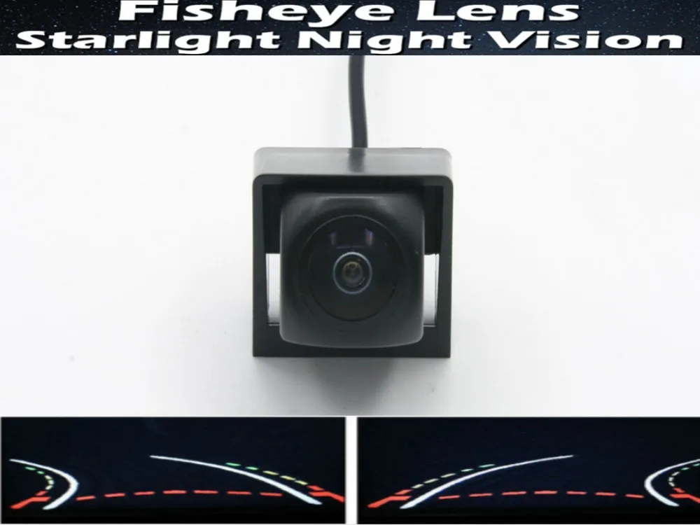 

Trajectory Tracks 1080P Fisheye Lens Car Rear view Camera for Ssangyong New Actyon / Korando 2014 Waterproof Backup camera