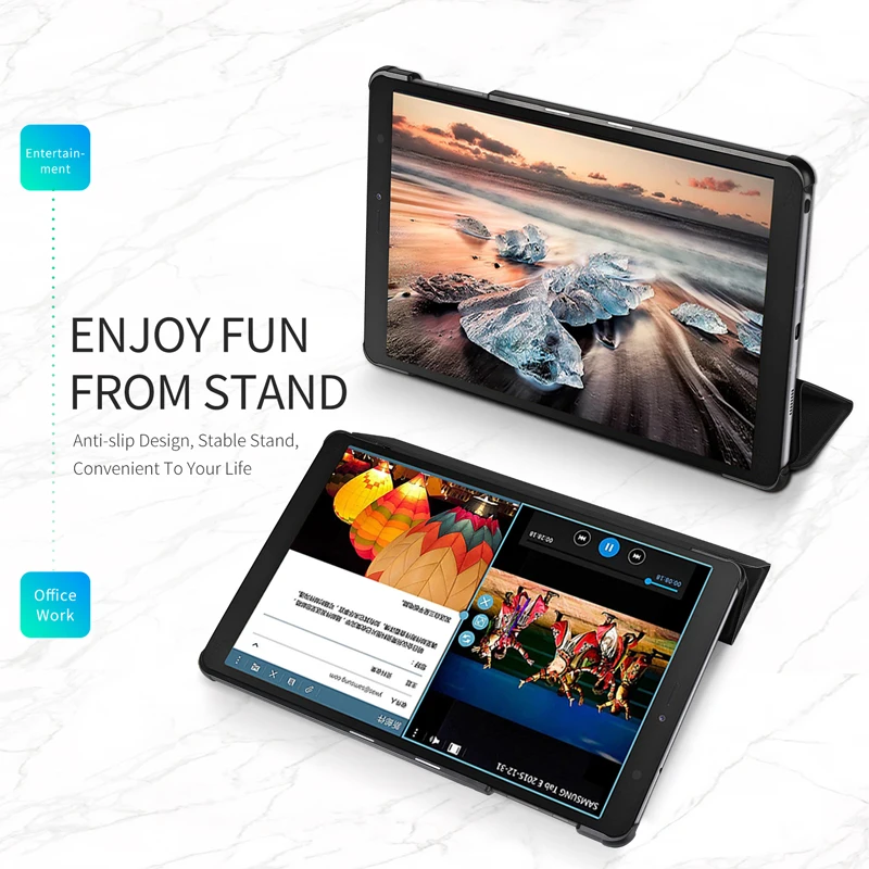 Чехол для Samsung Galaxy Tab A 8 0 2019 S Pen P200 P205 SM искусственная кожа умный чехол ультра