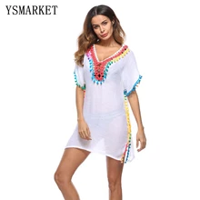 2018 Women Sexy Flounce Fringe Cover Up Tunic Tassel Beach Cover Up Swimwear Summer Bikini Cover Up Swim Beach Dress F083 flounce swim dress set