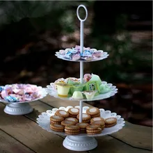 Двухслойная двойная тарелка для фруктов, свадебные конфеты, продукты, лоток для торта, свадебные украшения, вечерние принадлежности, десертная тарелка