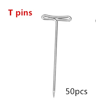 50 шт. хорошее качество серебряные Tpins для создания париков/дисплея на пенопластовой головке 38 мм длинные Т-булавки швейные иглы для волос инструмент для укладки
