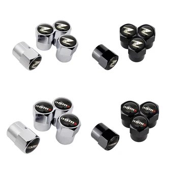

4PCS Tire Valve Caps Airtight Cover For Nissan 350z Nv200 Versa Np300 X-Trail Juke Nismo Qashqai Almera Altima March Tiida Rogue