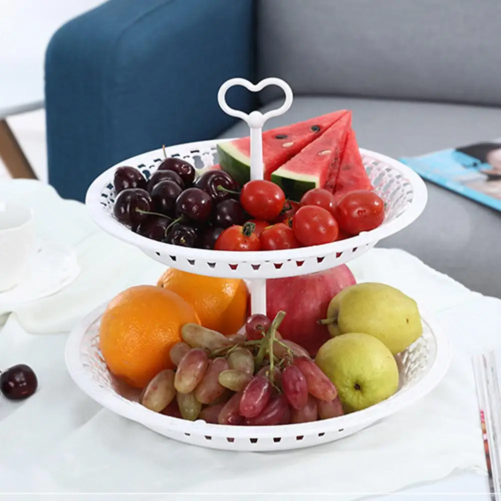 

Living Room Kitchens Dessert Vegetable Storage Rack Three-layer Fruit Plate Cake Stand Furniture Decoration Collection Fashion