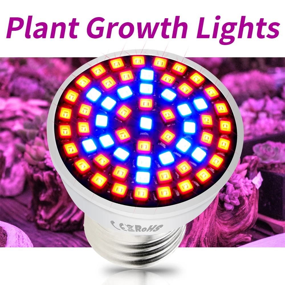 

E27 LED Grow Light GU10 Full Spectrum Led Lamp for Plants E14 Grow Tent Bulb MR16 Fitolampy Indoor Greenhouse Flower Lights B22