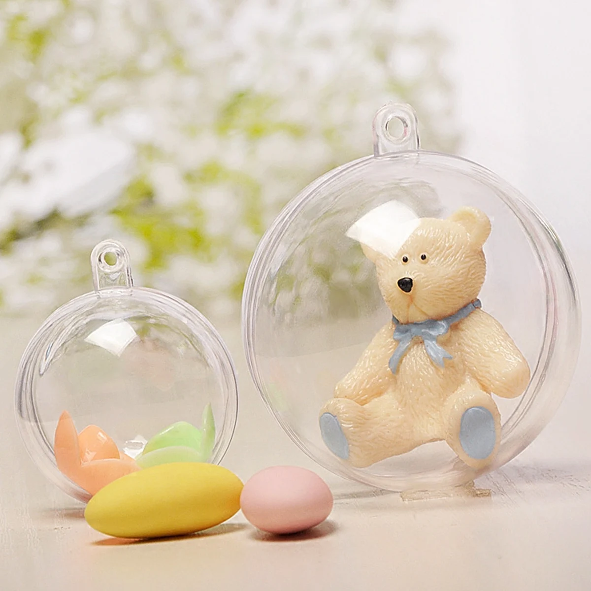 10 piezas, 5/7/10/12/15 cm, decoración colgante, Bola de plástico transparente abierto adornos transparentes de bolas de Navidad 10 piezas, 5/7/10/12/15 cm, decoración colgante, Bola de plástico transparente abierto adornos transparentes de bolas de Navidad