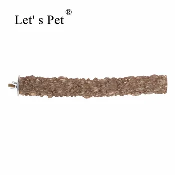 

20x2cm Wooden Bird Parrot Stand Holder Paw Grinding Perch Chew Pets Toys Hanging Cage