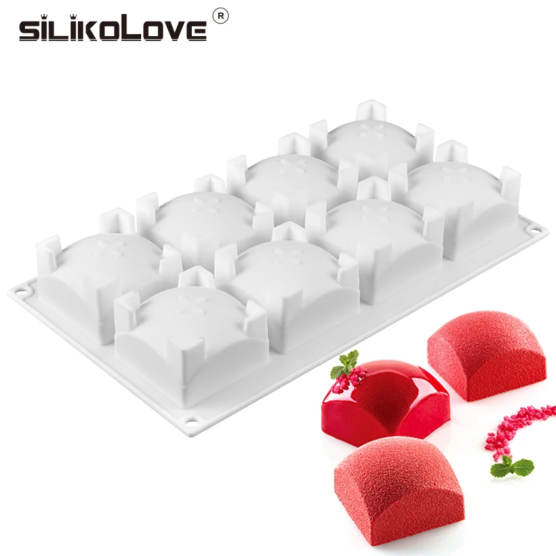 SILIKOLOVE, силиконовая форма, 8 полостей, прямоугольник, куб, мусс, форма для торта, 3D, сделай сам, форма для выпечки, кекса, кекса, пудинга