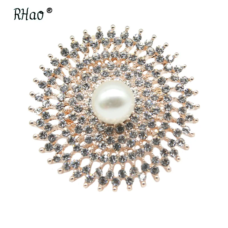 

RHao Exquisite Crystal Sun Sunshine brooches for Women Girls Dress shirt sweater scarf clips jewelry pins men suit corsage gifts