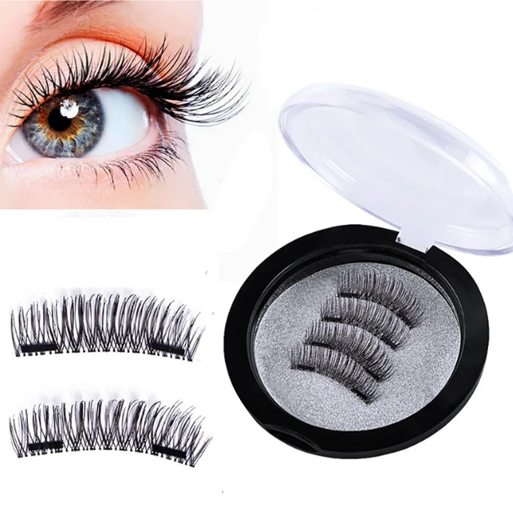 

4Pcs/set 3D Magnetic False Eyelashes Natural Makeup Long Eye Lashes Extension