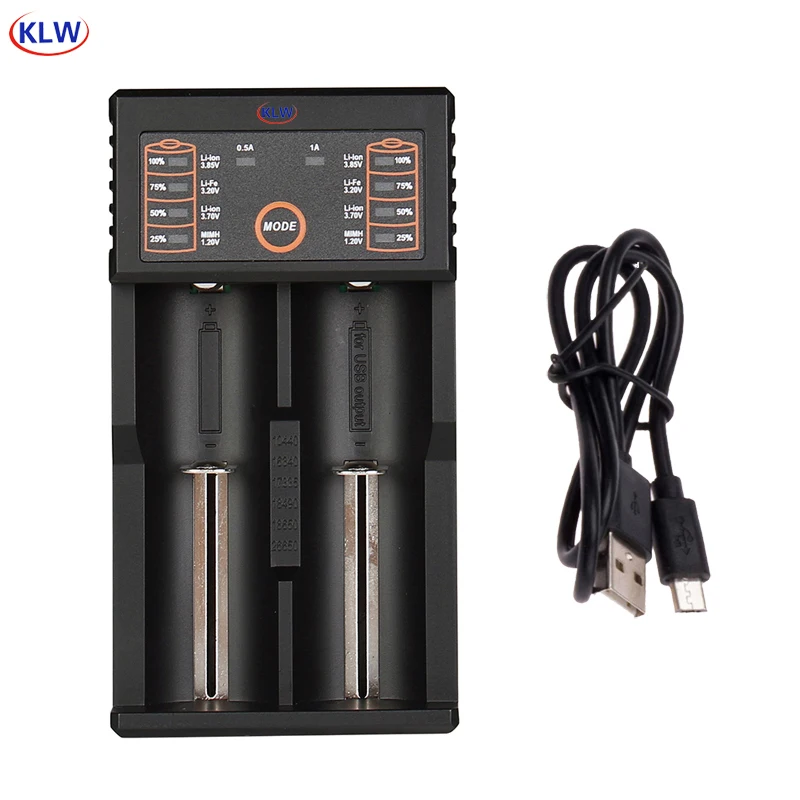

LED display 2 Slots USB Intelligent Battery Charger for NI-MH NI-CD A AA AAA Lithium 18650 26650 LiFePo4 with USB output 5V 1A
