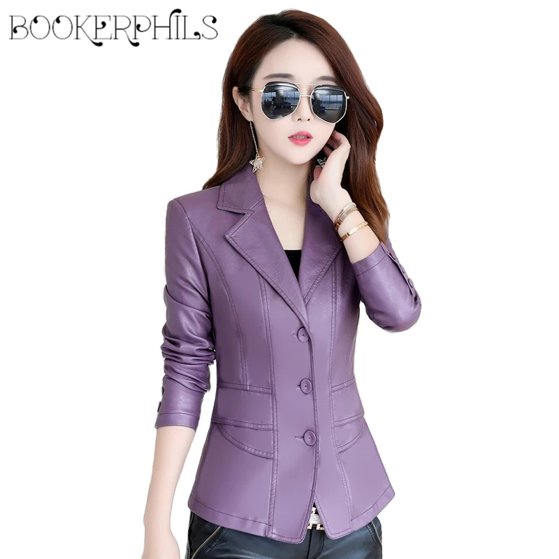 

New Fashion Soft Faux Leather Jacket Women Winter And Autumn Plus Size Short Motorcycle Leather Coats Women Outerwear M-4XL