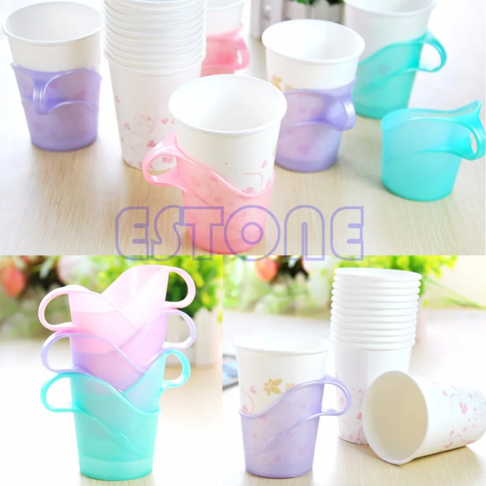 Buy 6Pcs Colourful Plastic Disposable Paper Cup Mug