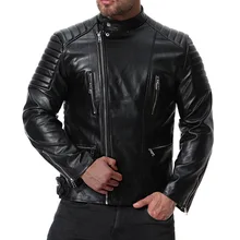 MarKyi 2018 autumn fashion stand collar pu leather jacket motorcycle men plus size 5xl jaqueta de couro motoqueiro