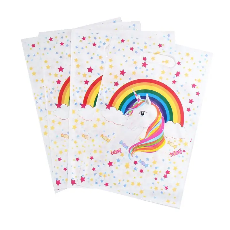 50pcs/lot Party Supplies Gift Bag loot Bag Tinkerbell Sesame Street Cartoon Theme Party Festival&event Birthday Decoration Favor - Цвет: Unicorn