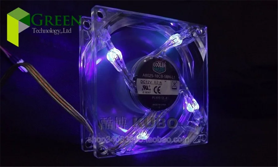 Cooler Master 8025 80MM 80x80x25mm Silent led Cooling Fan