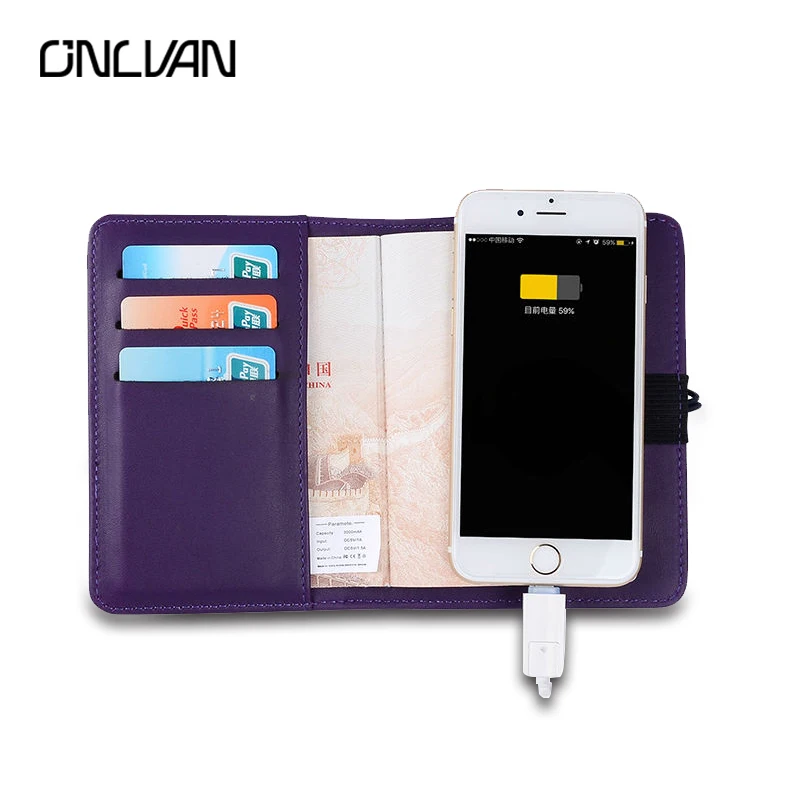 ONLVAN Passport Holder New Design with 3000mAh Portable