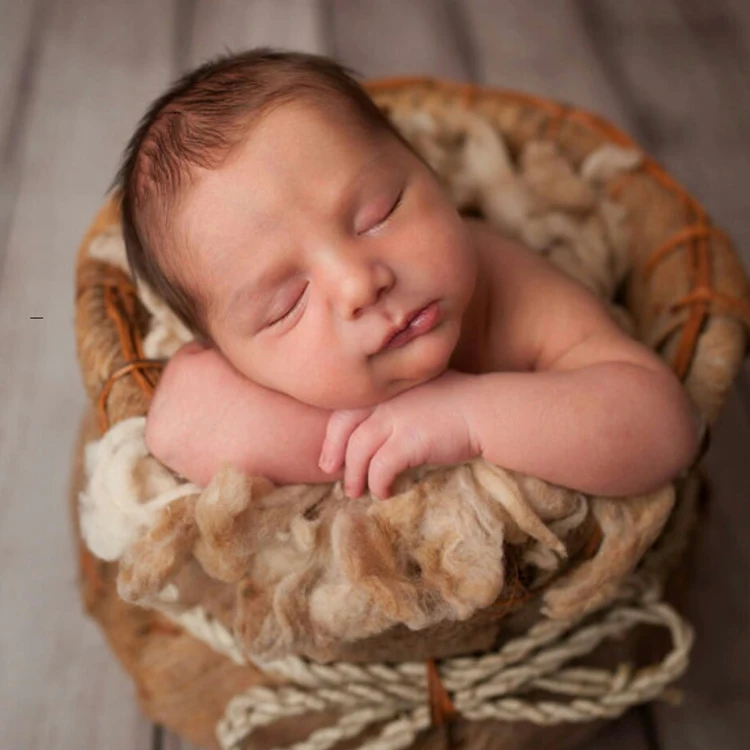 Newborn Photography Pure Wool Filler Cushion Blanket Background Props Studio Photos Aided Modeling Filler Basket Stuffer