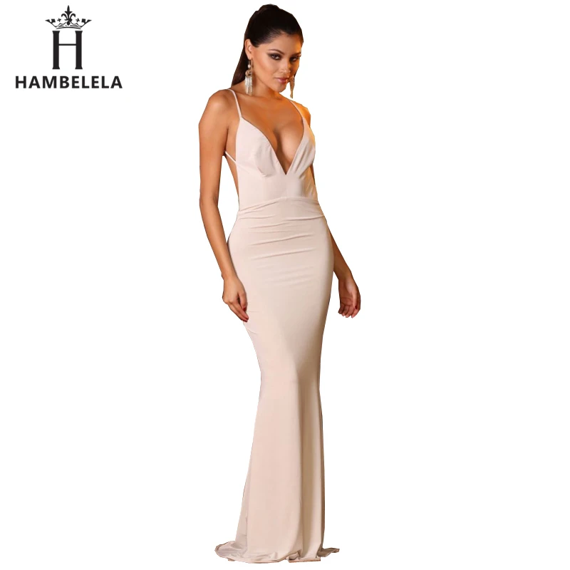 Hambelela Summer Style Elegant Sexy Dress Special Occasion Red Black White Spaghetti Strap Maxi Dresses 2017 New Long Dress (5)