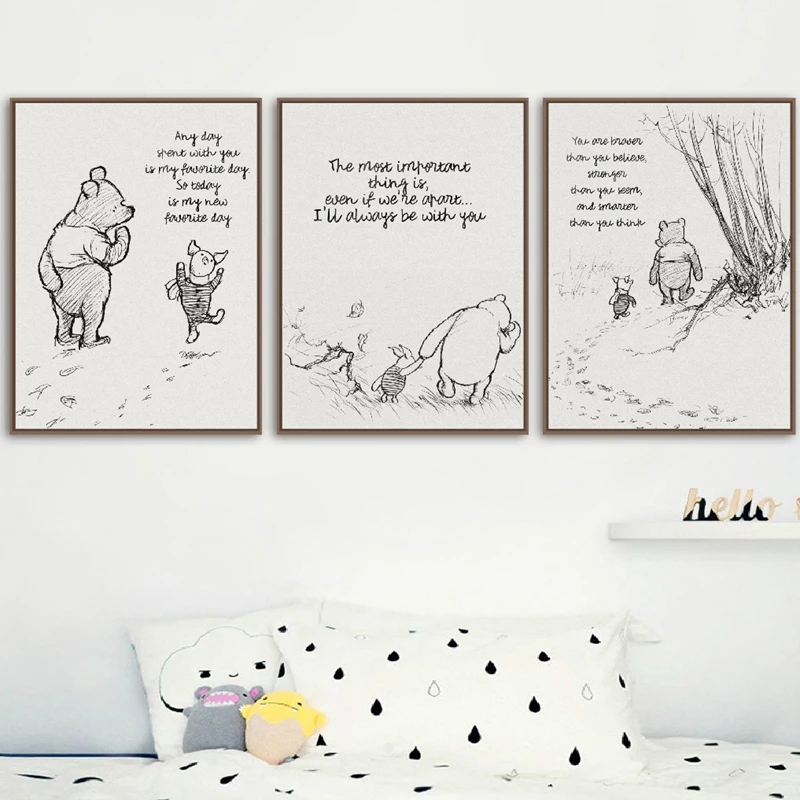 winnie the pooh wall prints