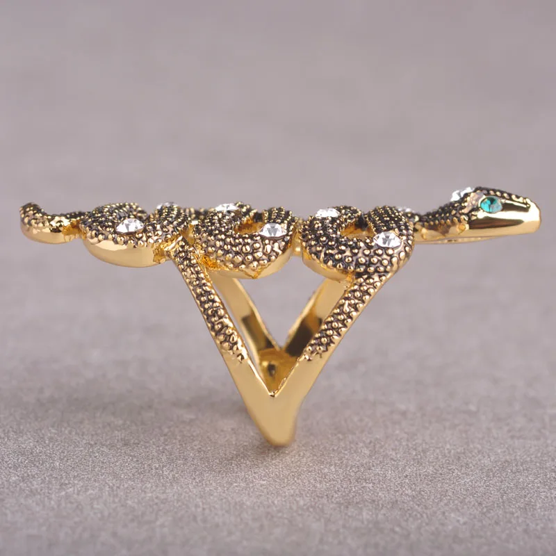 Blucome, уникальный дизайн, кольца в форме змеи, кольца на палец с животными, для женщин, с зелеными глазами, в стиле панк, винтажные, вечерние, ювелирные изделия, Anel Feminino