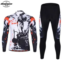 Весенне-осенние мужские комплекты из Джерси для велоспорта, спортивная одежда с длинным рукавом для горного велосипеда, велосипедная одежда